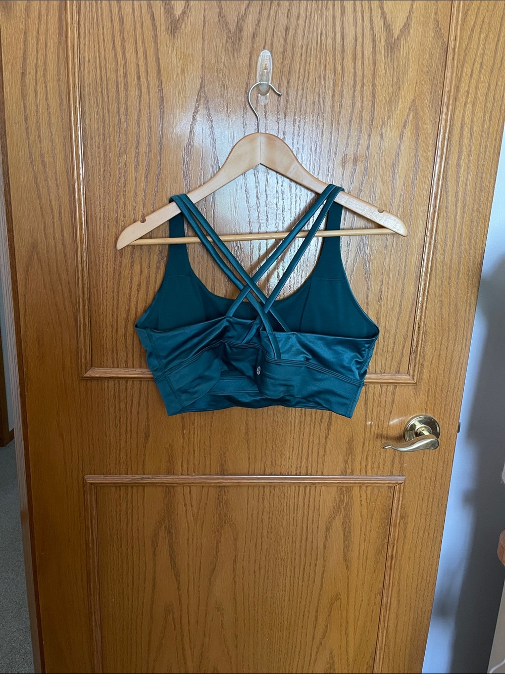 lululemon athletica Deep Teal Shine Crossback Sports Bra - Picture 2 of 4